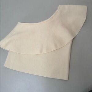 Wilfred Cream One-Shoulder Knit Top | Never Worn | Adorable Fit - Size M
